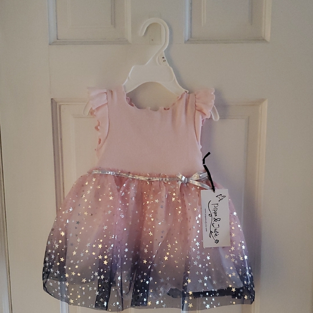 Pepper Designs Pink and Black Star Dress